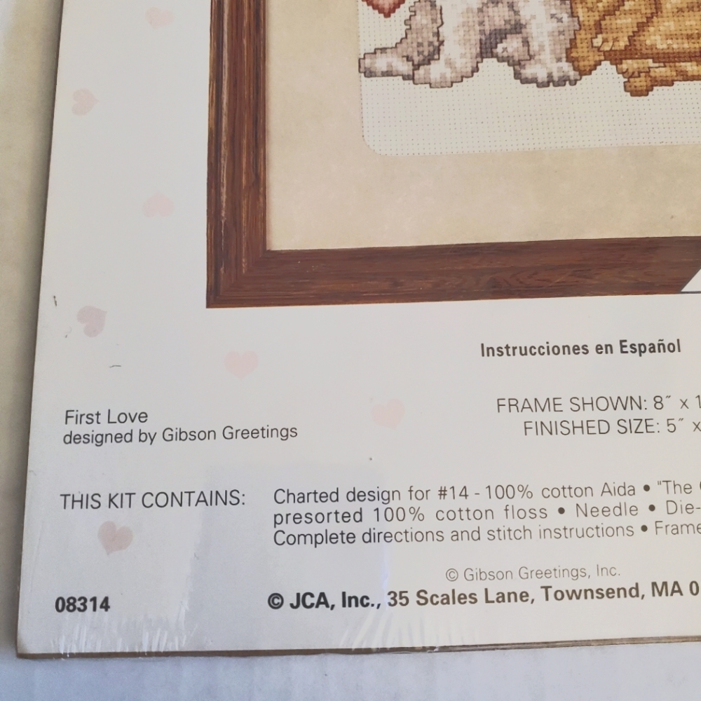 First Love Counted Cross Stitch Kit Puppy Kitten NEW - Picture 3 of 7